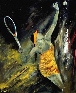 Peinture, Playing tennis, Pol Ledent