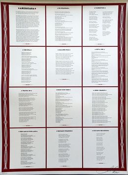 Print, Americana Lyrics, Shepard Fairey (Obey)