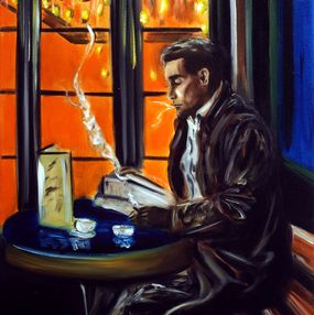 Peinture, Gentleman at a Paris Cafe, Ruslana Levandovska
