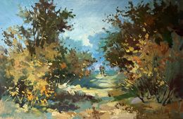 Painting, Walking in the autumn forest, Suprunchuk Yuriy