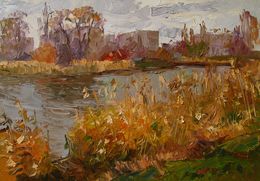 Painting, Autumn river, Boris Serdyuk