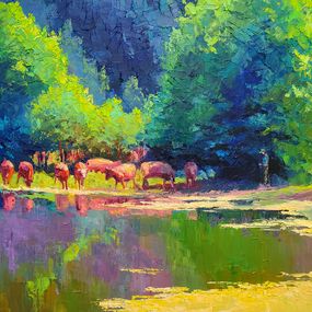 Painting, Herd of cows, Boris Serdyuk