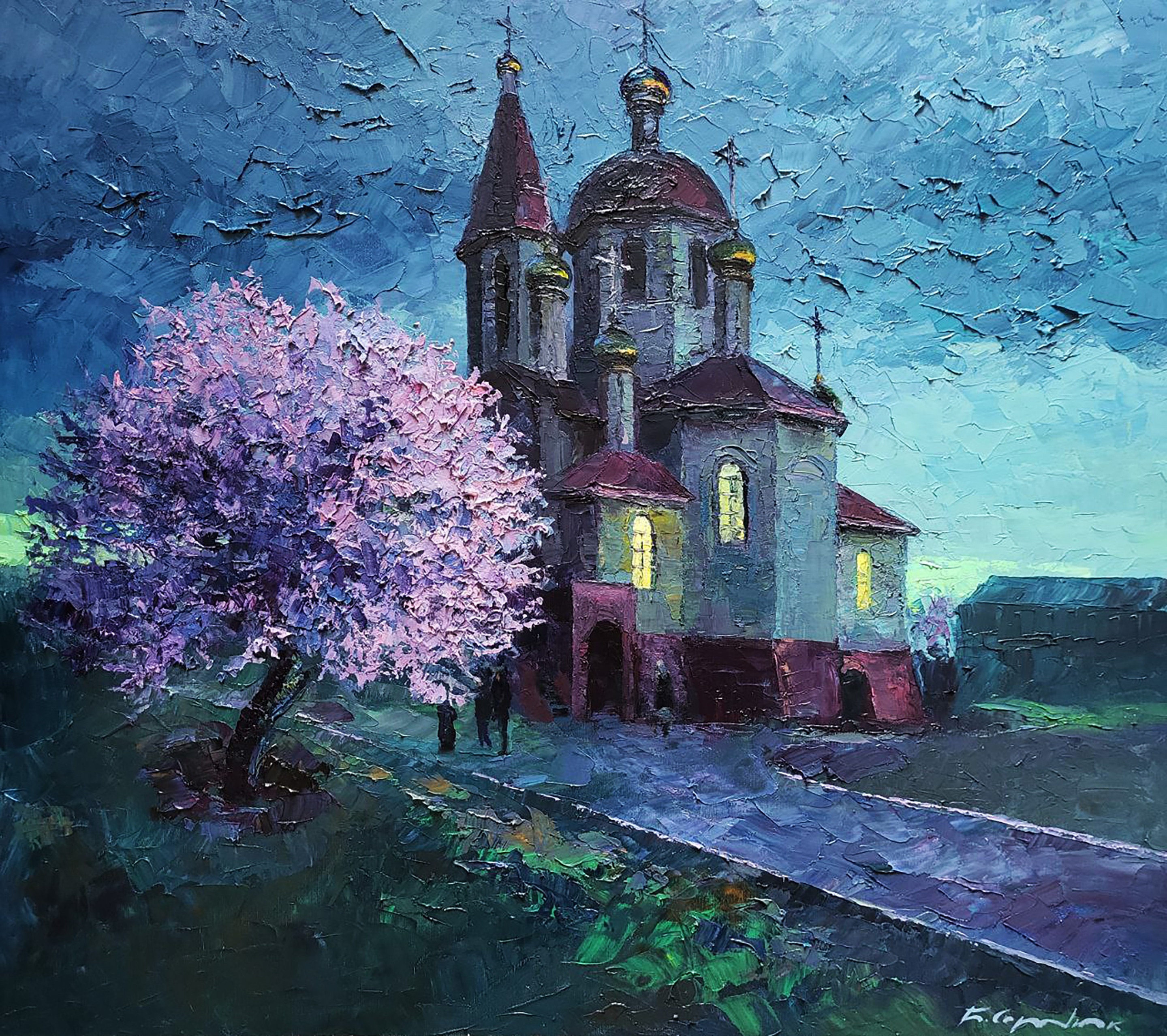 Boris Serdyuk, April morning at the temple Boris Serdyuk, April morning at the temple