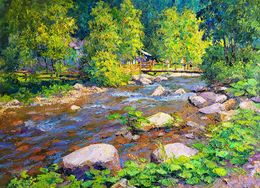 Painting, Clean stream, Boris Serdyuk