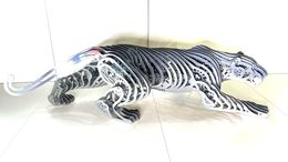 Sculpture, Panthera chrome silver One of One, Jean François Piecourt
