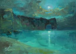 Peinture, Night coast of Greece, Serhii Cherniakovskyi