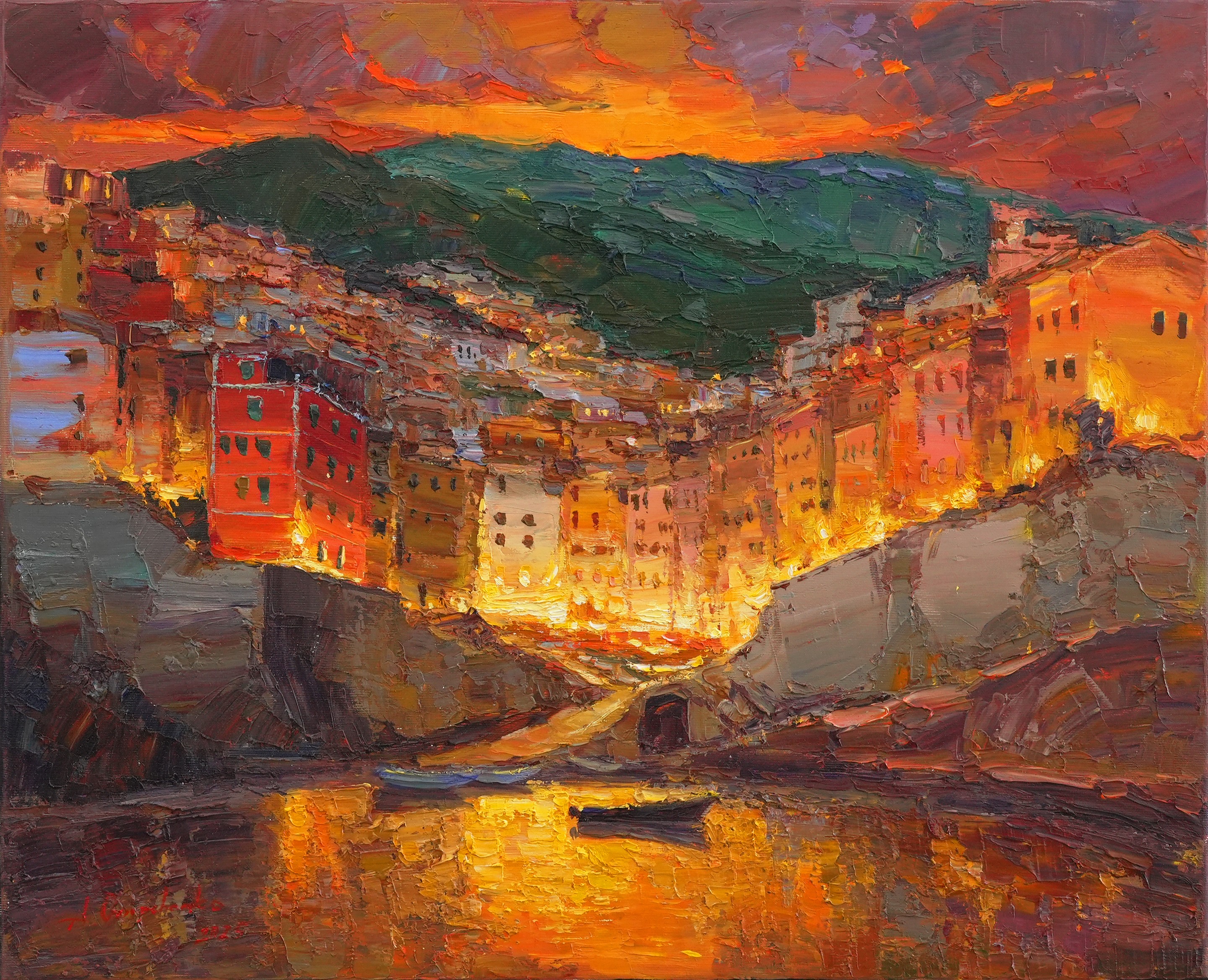 Alisa Onipchenko-Cherniakovska, Evening Riomaggiore Alisa Onipchenko-Cherniakovska, Evening Riomaggiore