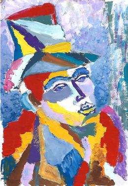 Gemälde, L'homme au chapeau, Jean Christophe Stauder