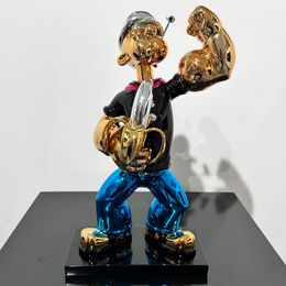 Sculpture, Popeye Black – Golden Banana – Medium, Diederik Van Apple