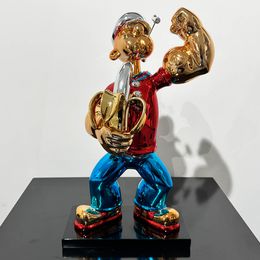 Sculpture, Popeye Red – Golden Banana – Medium, Diederik Van Apple