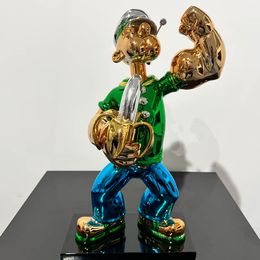 Sculpture, Popeye Green – Golden Banana – Medium, Diederik Van Apple