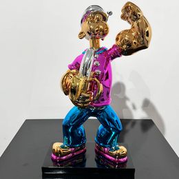 Sculpture, Popeye Pink – Golden Banana – Medium, Diederik Van Apple