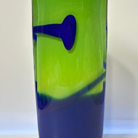 Design, Blue and Green Elegant Handblown Vase, Jiri Beranek
