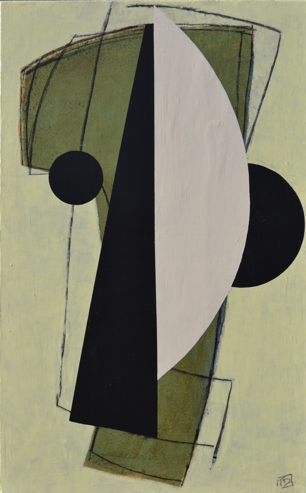 Thomas Danel, Abstrait 24-23 vert Thomas Danel, Abstrait 24-23 vert