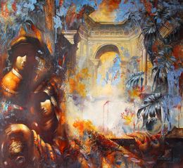 Painting, Two in a classic interior, Alexander Dobrodiy