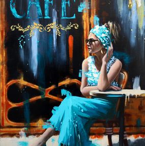 Gemälde, Le Café, Sylvie Julkowski-Egard