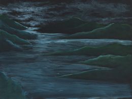 Gemälde, Nuit de couleur fleuve, Marion Chombart de Lauwe