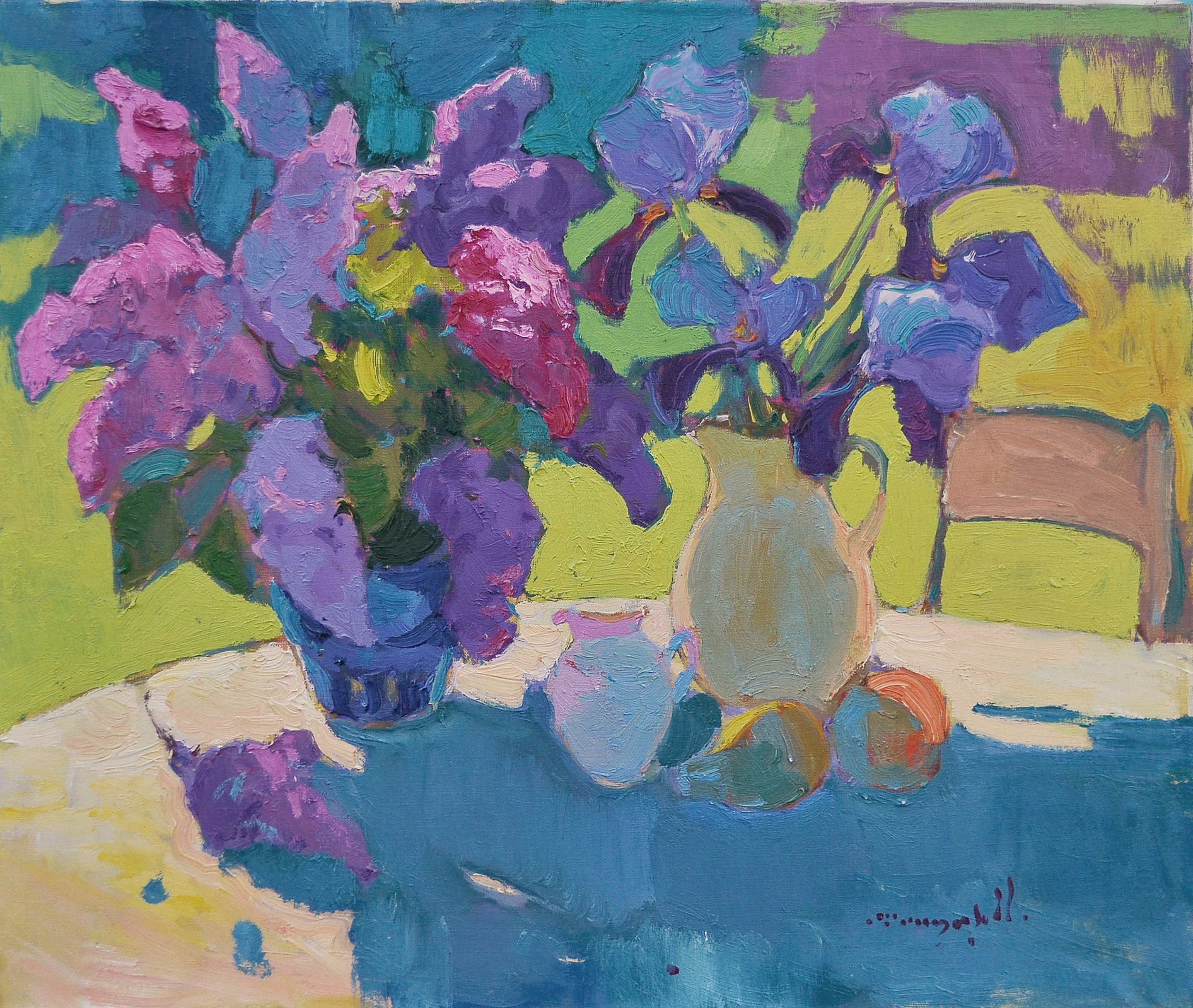 Alexander Shandor, Irises and Lilacs Alexander Shandor, Irises and Lilacs