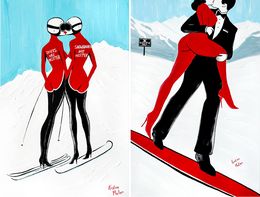 Gemälde, Diptych: Alpine Love Stories, Kristina Mallen