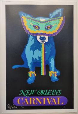 Édition, Carnival Time (Black) - Blue Dog, George Rodrigue