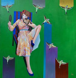 Gemälde, Song of the Seven Birds, Ivo Petrov