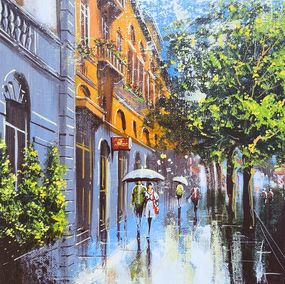 Gemälde, A Rainy Day in Yerevan, Aram Movsisyan
