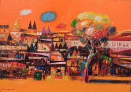 Peinture, Golden Hues of the City, Aram Sevoyan