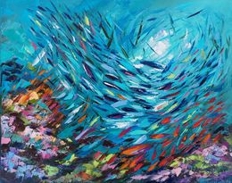 Painting, Fish in Coral Reef, Olga Nikitina