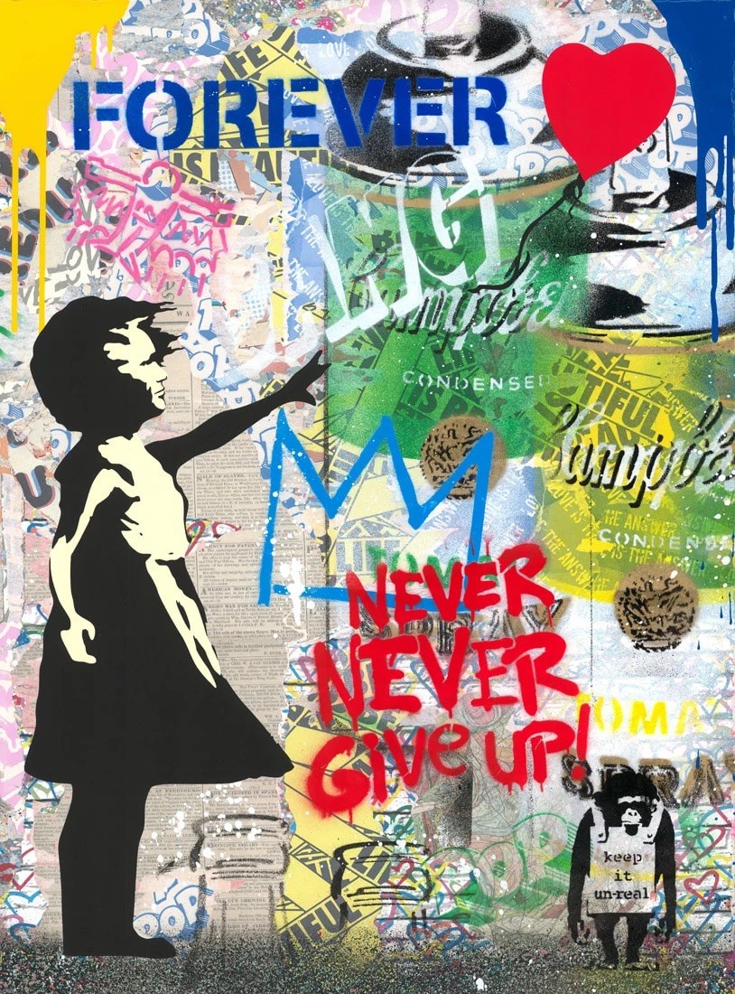 Mr Brainwash, Balloon Girl - Banksy Monkey Mr Brainwash, Balloon Girl - Banksy Monkey