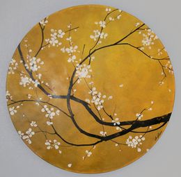 Gemälde, Médaillon Ambre Sakura, Sophie Duplain