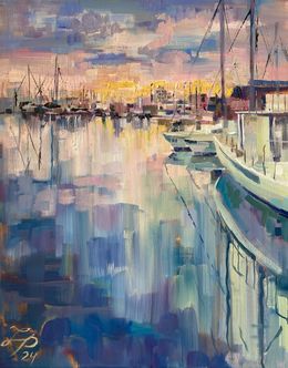 Peinture, Quiet evening in the Old Port, July Kinart (Prykina)