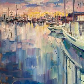 Gemälde, Quiet evening in the Old Port, July Kinart (Prykina)