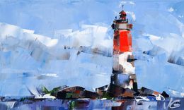 Painting, Lighthouse Pierres Noires - series Lighthouses, Volodymyr Gluhomanyuk