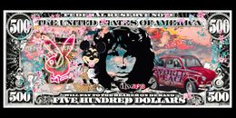 Print, Dollars Jim Morisson avec Joplin et Hendrix, Joa Kena