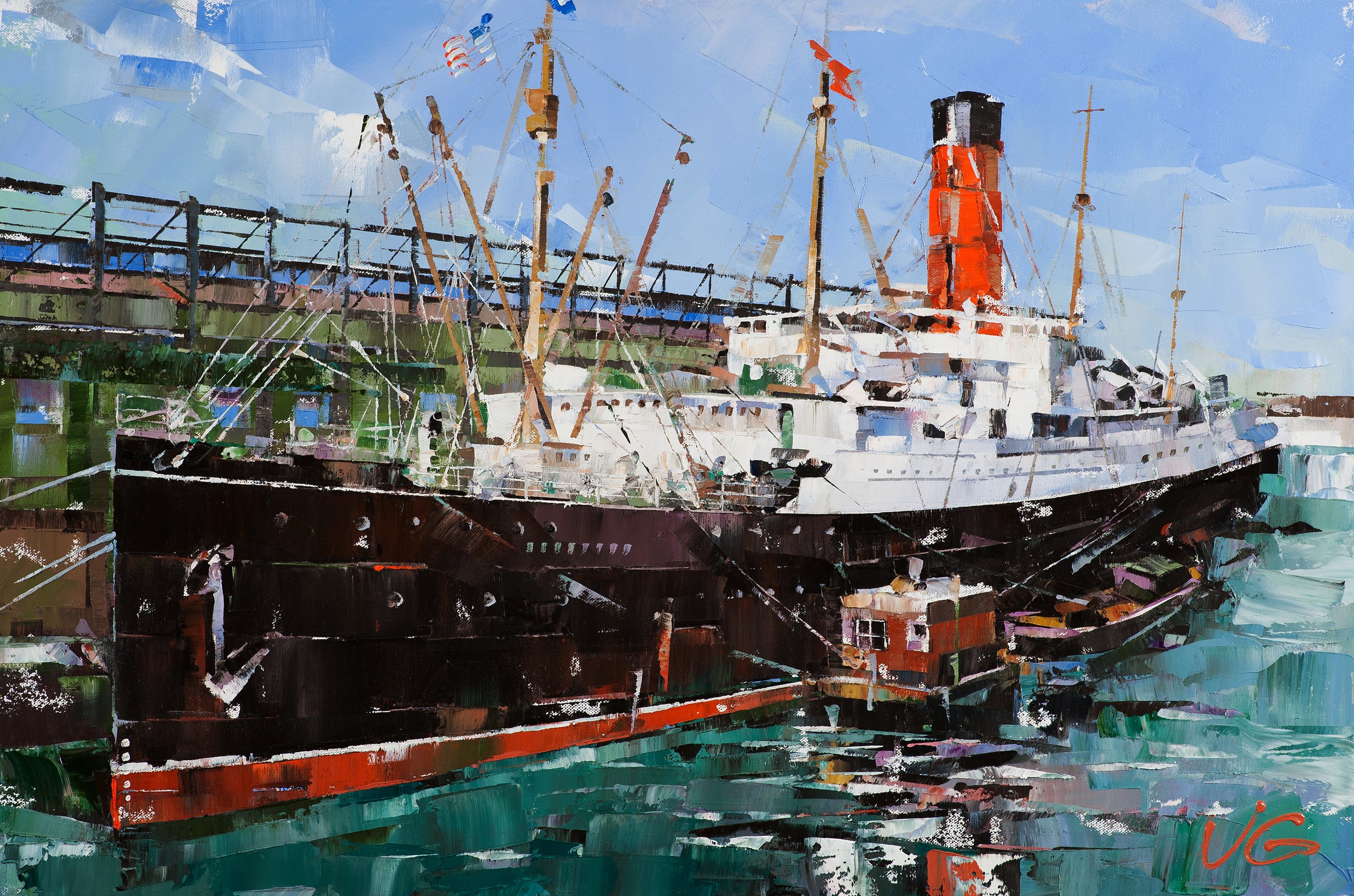 Volodymyr Gluhomanyuk, Passenger ship Carpathia - series Ocean liners Volodymyr Gluhomanyuk, Passenger ship Carpathia - series Ocean liners
