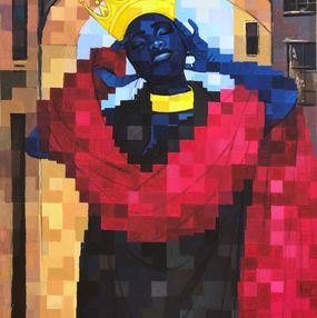Gemälde, Woman King, Olamilekan Okunade