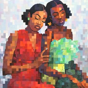 Painting, Sisterly Solidarity, Olamilekan Okunade