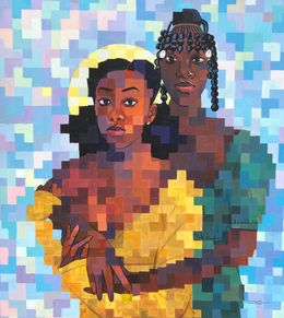 Peinture, Abiyamo (Mothers That Nurtures), Olamilekan Okunade