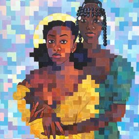 Gemälde, Abiyamo (Mothers That Nurtures), Olamilekan Okunade