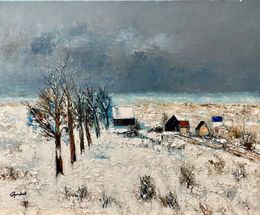 Gemälde, Neige dans le Vexin réf : CPBD1024, Lucien Gondret