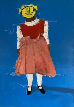 Painting, Nicole - 21st Century, Contemporary, Figurative, Neo-Expressionism, Love, Girl, Wisdom Uche
