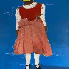 Painting, Nicole - 21st Century, Contemporary, Figurative, Neo-Expressionism, Love, Girl, Wisdom Uche