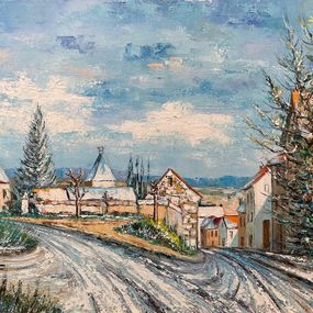 Gemälde, En arrivant à Us (Vexin)  réf : CPBD1065, Lucien Gondret