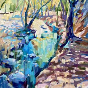 Gemälde, Mountain river, July Kinart (Prykina)