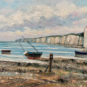Peinture, Marée montante à Yport (Normandie)  réf : CPBD1073, Lucien Gondret