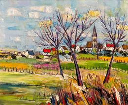 Gemälde, Le village de Cergy  réf : CPBD1074, Lucien Gondret