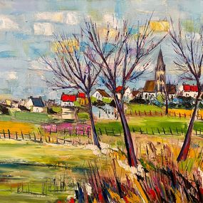 Gemälde, Le village de Cergy  réf : CPBD1074, Lucien Gondret