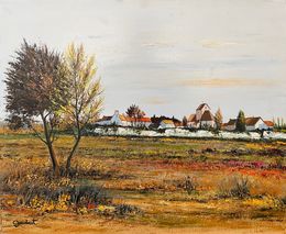 Gemälde, La Friche en fleurs devant la Villeneuve Saint-Martin, Vexin  Réf : CPBD1076, Lucien Gondret