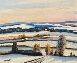 Gemälde, Neige dans la plaine d'Alsace Réf : CPBD1080, Lucien Gondret