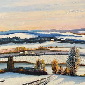 Gemälde, Neige dans la plaine d'Alsace Réf : CPBD1080, Lucien Gondret